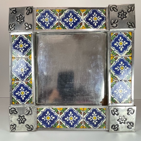 Mexican Artisan Crafts Other - Mexican talavera tile tin frame